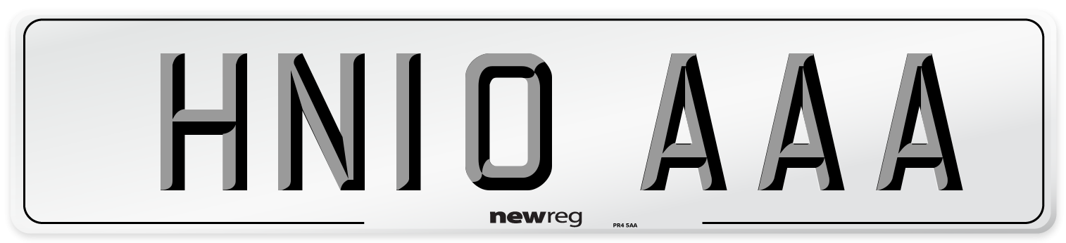 HN10 AAA Number Plate from New Reg